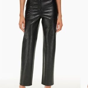 Aritzia snake leather pant